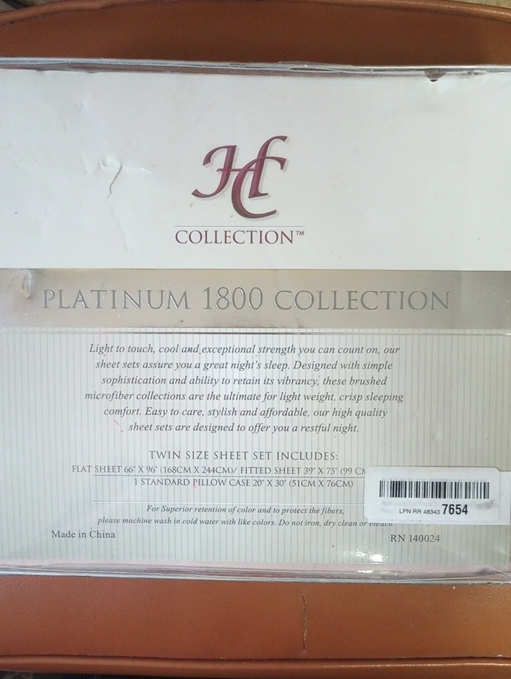 NWT HC Collection Platinum 1800 Tan Beige Twin Size Sheet Set
